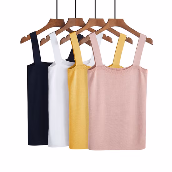 Wholesale Letter Ice Silk Camisole Women with Chest Pad Inside and Outside Wear Wrapped Chest Women′ S