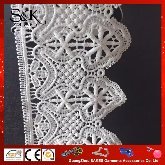 Milk Silk Embroidery Lace / Wedding Garment Accessories