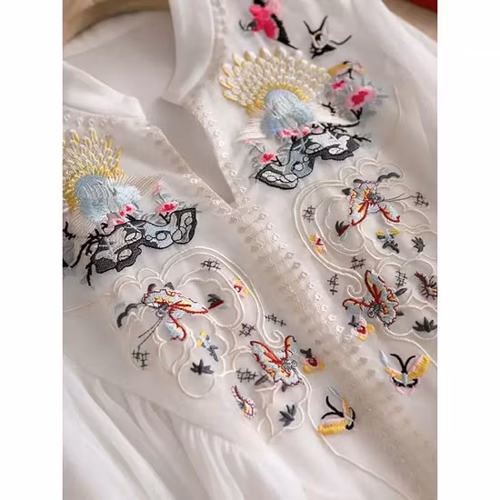 Spring Summer Classy Women Lady Fashion Stylist Floral Beach Dress Collection Garment Clothing Custom Clothes Apparel Design Brand Logo Print Low Price